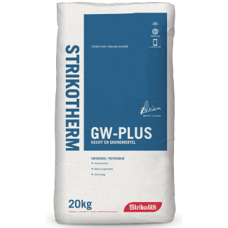 Product afbeelding voor Strikotherm GW-Plus Hecht Grondmortel 20kg