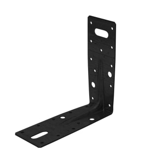Product afbeelding voor GB Hoekanker Met Ril 150x150mm 60x2,5mm Epoxycoating Zwart 1st 072291B