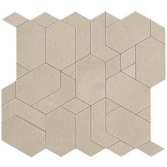 Product afbeelding voor Mozaiektegel Berlin Pro Cream Shapes 31x33.5cm 9mm Mat Gerectificeerd R10