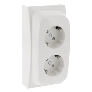 Product afbeelding voor Attema K40 Contactdoos 2-Voudig Polarwit