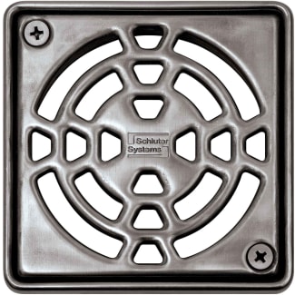 Product afbeelding voor Schlüter KERDI-DRAIN-RRE Rooster-/Frameset E RVS Geborsteld Design 1 10x10cm Met Schroeven Met Stankafsluiter KDR10ED1SGV