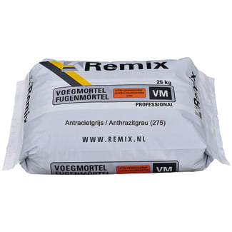 Product afbeelding voor Remix Voegmortel Uitslagarm VM 25kg Antracietgrijs 275