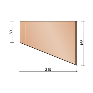 Product afbeelding voor Kloosterwaard Uitwendige Hoek 21cm Lichtbruin 135 Graden 20mm Kering