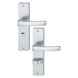 Product afbeelding voor HOPPE Deurkrukgarnituur Dubayy Kortschild Recht WC63/8 Aluminium F1