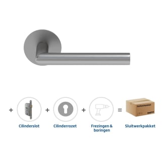 Product afbeelding voor Skantrae Hang&Sluitwerkpakket 2140 Orbit 19 Flat + Cilinderrozet + Cilinderslot RVS