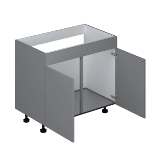 Product afbeelding voor Bruynzeel Atlas Gootsteenkast WI12 Wit 100cm 2 Deuren FSC Mix Credit Inclusief Bodemplaat