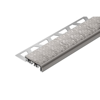 Product afbeelding voor Schlüter TREP-V42 Draagprofiel R10 9mm 100cm Alu Bruut Mat Geanodiseerd Steengrijs TVL42SG90/100