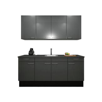 Product afbeelding voor Procasa Keuken 200cm Compleet Dark Grey