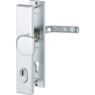 Product afbeelding voor HOPPE Veiligheidsdeurkrukgarnituur London Knop-Kruk Recht Langschild PC92 SKG3 Aluminium F1 Met Kerntrekbeveiliging