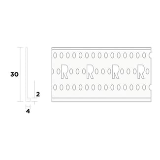 Product afbeelding voor Ripstaal Stucstopprofiel 3104 260cm 4mm PVC
