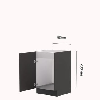 Product afbeelding voor Keller Aanrechtkast OAB50-1L 50x78cm Links Met Deur En Sifonachterpaneel PG300