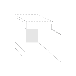 Product afbeelding voor Onderkast voor Spoelunit Rechts ECO P01 FSC Mix 70% AG60-720 Wit Prijsgroep 1 - OGM60-DB
