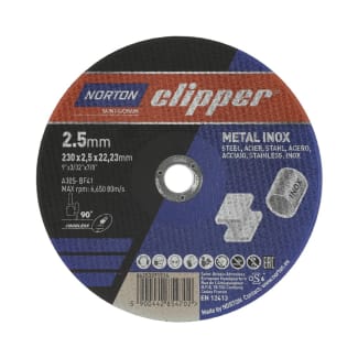 Product afbeelding voor Clipper Doorslijpschijf A30S Vlak 230x2.5x22.2mm Staal/Inox