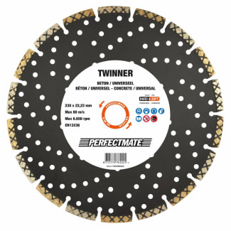 Product afbeelding voor Perfectmate Diamantzaagblad Twinner 230x22.2mm Universeel/Beton 1st