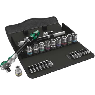 Product afbeelding voor Wera Ratelset 8100 SC 6 Zyklop Speed 1/2" Metrisch 28-Delig