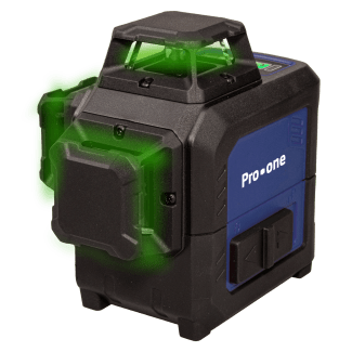 Product afbeelding voor ProOne Multilijn Laser 3D 3x 360 Graden Groene Straal Zelfnivellerend