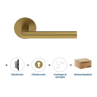 Product afbeelding voor Skantrae Hang&Sluitwerkpakket 2144 Orbit 19 Flat + Cilinderrozet + Cilinderslot Messing