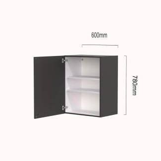 Product afbeelding voor Keller Bovenkast B6078R Met 1 Deur En 2 Legplanken 60x78cm Rechts PG200
