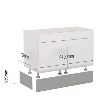 Product afbeelding voor Bruynzeel Plintpakket 13x240cm Voorzetplint, Zijplint 1200mm En Plinthoekprofiel FSC Mix Credit