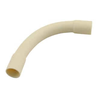 Product afbeelding voor Bocht Installatiebuis 3/4 PVC Crème-wit 3st