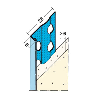 Product afbeelding voor Slimgrip Stucstopprofiel SG1216 270cm 6mm Alu Zink
