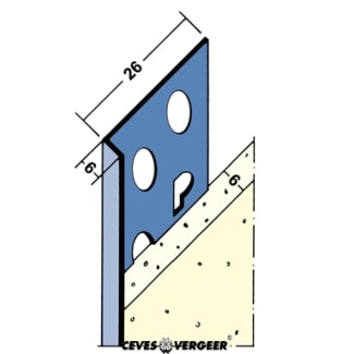 Product afbeelding voor Stucstopprofiel 2135 300cm 6mm