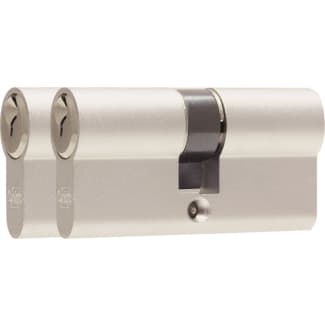 Product afbeelding voor Oxloc Profielcilinder O3 Dubbel 30/30mm Staal Vernikkeld Mat SKG2 Gelijksluitend 2st