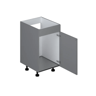 Product afbeelding voor Bruynzeel Atlas Gootsteenkast WI12 Wit 50cm Deur Linksdraaiend FSC Mix Credit Inclusief Bodemplaat