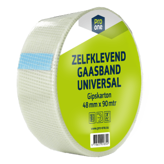 Product afbeelding voor ProOne Gaasband Universal 48mm 90m Wit Zelfklevend