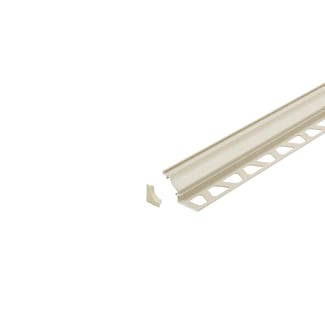 Product afbeelding voor Schlüter DILEX-AHK Eindkap Alu Structuur Gecoat Ivoor E/AHK1S/TSI