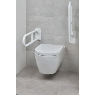 Product afbeelding voor SecuCare Toiletbeugel 700x210mm Wit Opklapbaar