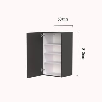 Product afbeelding voor Keller Bovenkast B6091L Met 1 Deur En 3 Legplanken 60x91cm Links PG300