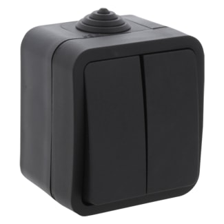 Product afbeelding voor Q-Link Serieschakelaar Opbouw IP54 Zwart
