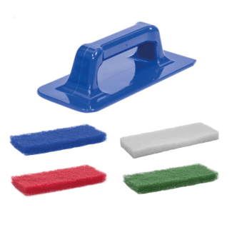 Product afbeelding voor HMK Z947 Doodlebug Handpadhouder 11.5x25cm Met 4 Schrobpads