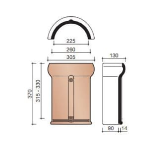 Product afbeelding voor Wienerberger Halfronde Vorst Vario 225mm Blauw Gesmoord 706 Tegelen Jd
