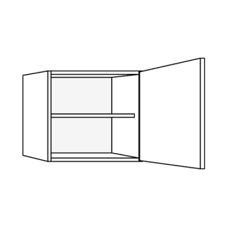 Product afbeelding voor Bribus Bovenkast Eco PG-1 BI60-D Links Wit FSC Mix 70% Breedte 60cm Romphoogte 571 mm