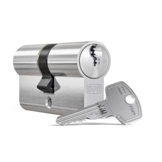Product afbeelding voor DOM Profielcilinder 333 Plura Dubbel 45/45mm Messing Vernikkeld Mat SKG2