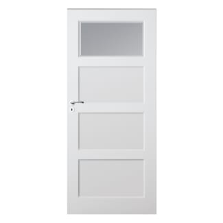 Product afbeelding voor Skantrae SKS 1235 C1 Opdek Rechts 83x211.5cm Accent 1x Facet Blank Glas 3x Paneel FSC Mix 70%