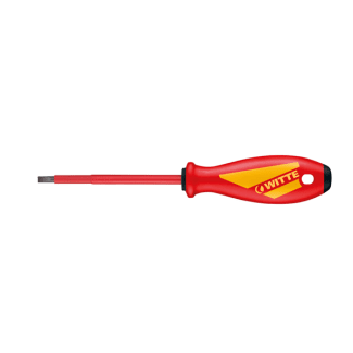 Product afbeelding voor Witte Schroevendraaier Maxxpro VDE 0.4x2.5x75mm met Sleuf