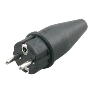 Product afbeelding voor Stekker RA volrubber 10 16A zwart