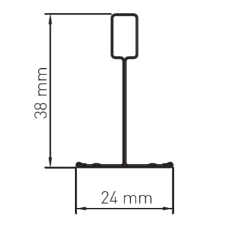 Product afbeelding voor OWAconstruct Tussenprofiel 1200x24x32mm N100 Wit 50st Per Doos