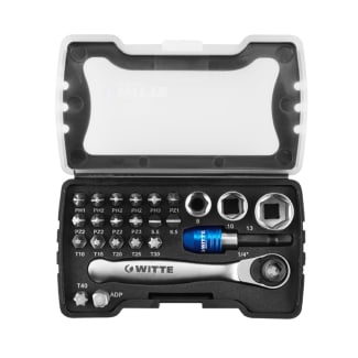 Product afbeelding voor Witte Bitset Met Ratel 24-Delig