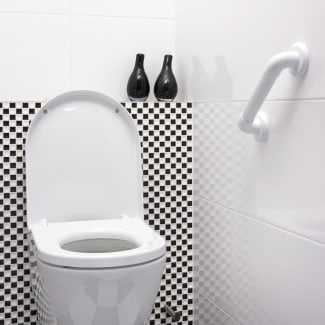 Product afbeelding voor SecuCare Wandbeugel Basic 300x30mm Kunststof Geribbeld Wit