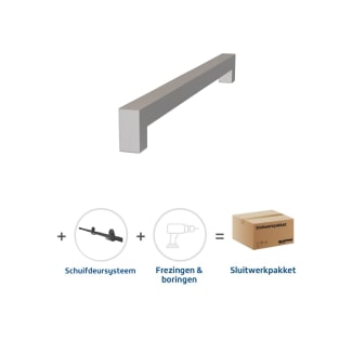 Product afbeelding voor Skantrae Hang&Sluitwerkpakket 2108 Squared Greep 16x300mm + Foxtrot Schuifsysteem RVS