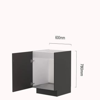 Product afbeelding voor Keller Aanrechtkast OAB60-1L 60x78cm Links Met Deur En Sifonachterpaneel PG200