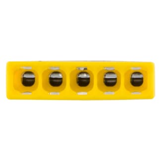Product afbeelding voor Wago Lasklem 5-polig Transparant/Geel 100st