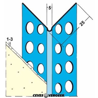 Product afbeelding voor Hoekbeschermer 1030H 300cm 0.5mm Alu Zink