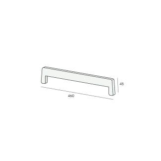 Product afbeelding voor Lignodur Eindkap Universeel 46cm Voorzijde 45mm Creme