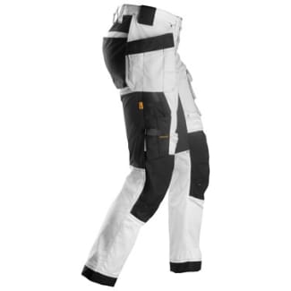 Product afbeelding voor Snickers Werkbroek AllroundWork Lang Stretch Met Holsterzakken Maat 52 Wit/Zwart