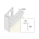 Product afbeelding voor Ripstaal Stucstopprofiel 1131 250cm 14mm Aluzink